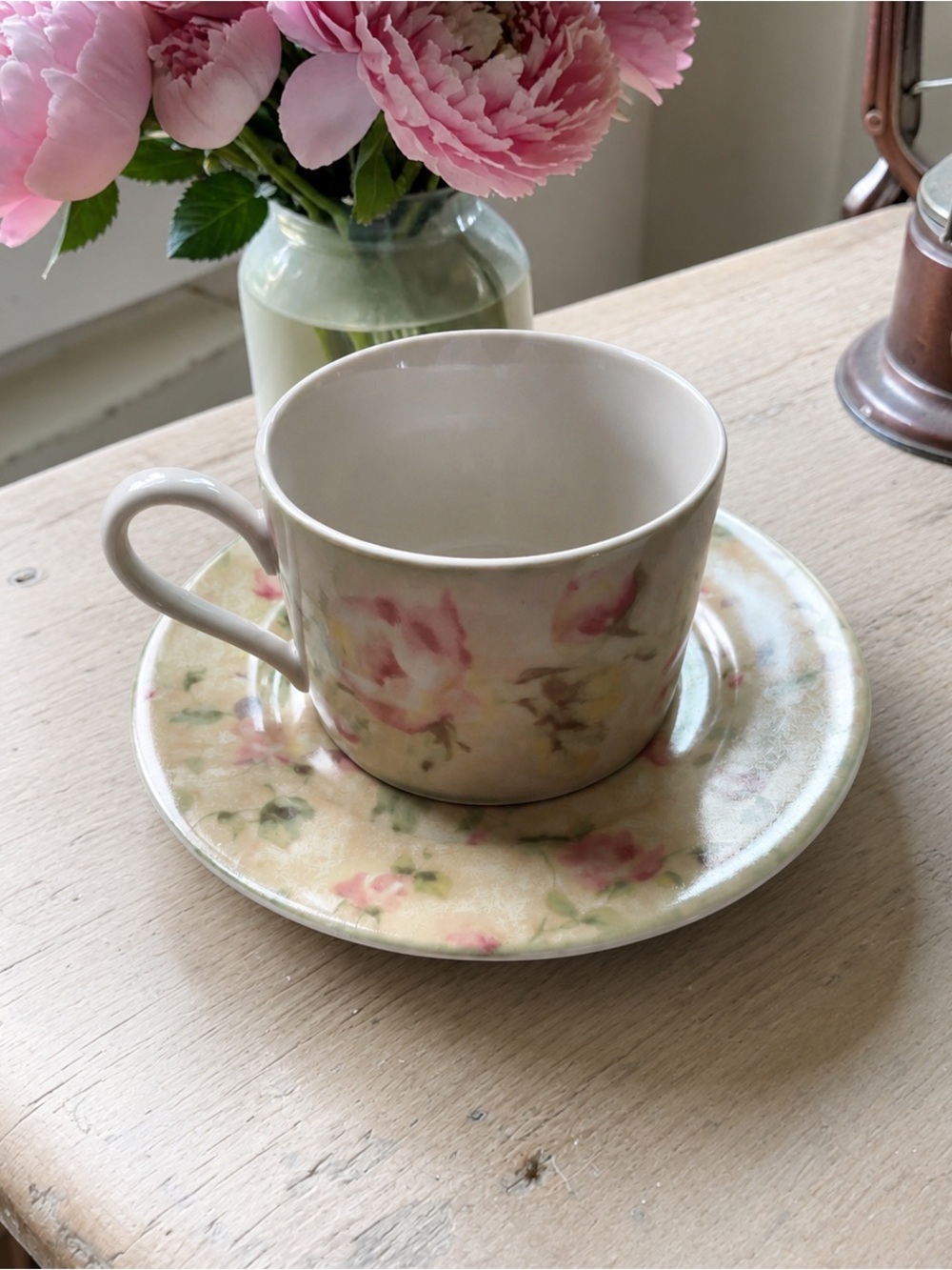 Vintage 222 Fifth Cheri Blum Savannah Cup & Saucer Discontinued